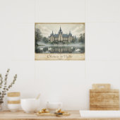 Elegant Frans kasteel Château de Vizille Poster (Keuken)