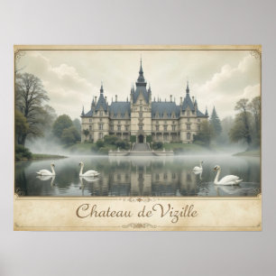 Elegant Frans kasteel Château de Vizille Poster