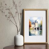 Elegant Frans kasteel Waterverf Poster