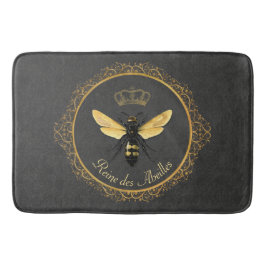 Elegant Frans Koningin Bee Grijs Goud Geel Badmat