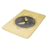 Elegant Frans Koningin Bee Grijs Goud Geel Badmat (Gekanteld)