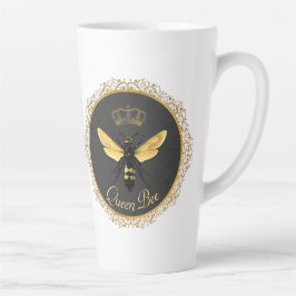 Elegant Frans Koningin Bee Grijs Goud Geel Latte Mok