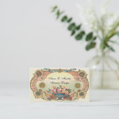 , Elegant, Frans land, Bloemen Visitekaartje (Staand voorkant)