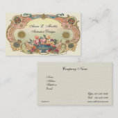 , Elegant, Frans land, Bloemen Visitekaartje (Voorkant / Achterkant)