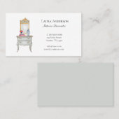 Elegant Frans meubilair Binnenontwerp Visitekaartje (Voorkant / Achterkant)