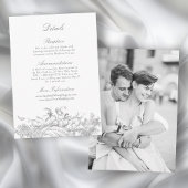 Elegant Frans Rococo Bloemen Lijst Informatiekaartje