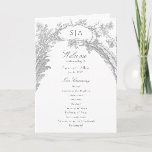 Elegant Frans rococo bloemprogramma Programma (Voorkant)