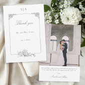 Elegant Frans rococo Lijst Bedankkaart