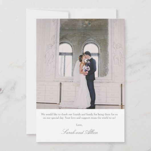 Elegant Frans rococo Lijst Bedankkaart (Achterkant)