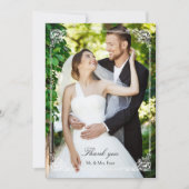 Elegant Frans Rococo Lijst Foto Bedankkaart (Voorkant)