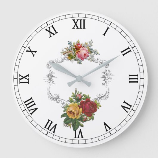 Elegant Frans  Roos met Filipijns Lijst Grote Klok (Voorkant)