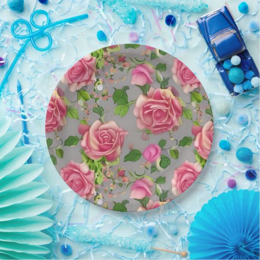 Elegant Frans Roos voor tuinbouw Papieren Bordje (Feest)