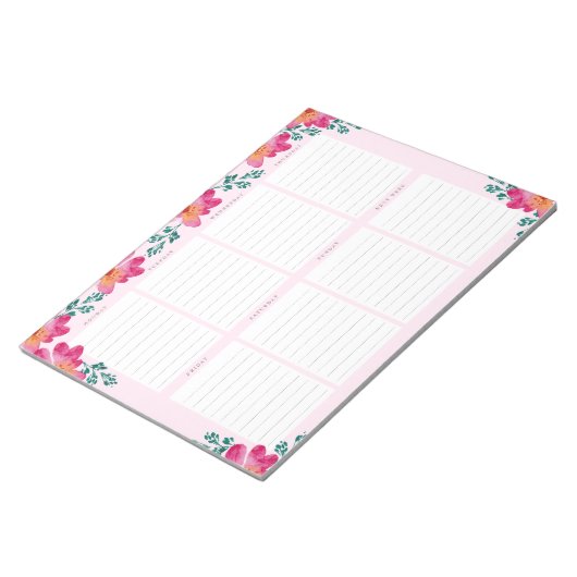 Elegant Frans roze bedrijf op maat gesneden rendy Notitieblok (Schuin)