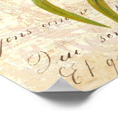 Elegant  Frans Roze en Paarse Irises Poster (Hoek)