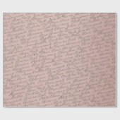 Elegant Frans Script Decoupage Wrapping Paper Cadeaupapier (Vlak)