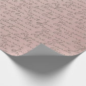 Elegant Frans Script Decoupage Wrapping Paper Cadeaupapier (Hoek)