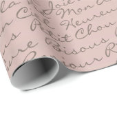 Elegant Frans Script Decoupage Wrapping Paper Cadeaupapier (Rol Hoek)