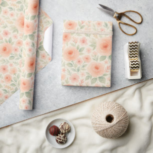 Elegant Frans Shabby Chic Floral Art Pattern Cadeaupapier
