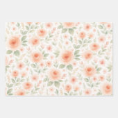 Elegant Frans Shabby Chic Floral Art Pattern Inpakpapier Vel (Voorkant)