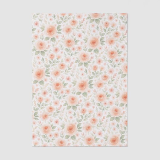 Elegant Frans Shabby Chic Floral Art Pattern Tissuepapier (Voorkant)