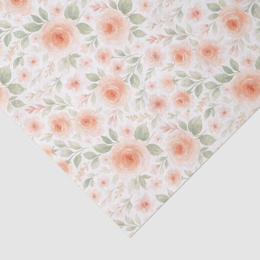 Elegant Frans Shabby Chic Floral Art Pattern Tissuepapier (Detail)