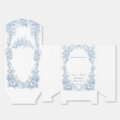 Elegant Frans toile chinoiserie blauw baby shower Bedankdoosjes (Ongevouwen)