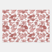 Elegant  Frans Toile Deer Fox in Bossen Wra Inpakpapier Vel (Voorkant 2)