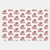 Elegant Frans Toile Fox Hare County Inpakpapier Vel (Voorkant 3)