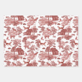 Elegant Frans Toile Fox Hare County Inpakpapier Vel (Voorkant)