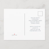 Elegant Frans toilet Blauw Bloemen Huwelijk RSPV Uitnodiging Briefkaart (Achterkant)