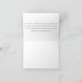 Elegant Frans toilet Blauwe Bloemen bruiloft Bedankkaart (Binnen)