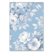 Elegant Frans toilet Blauwe Bloemen bruiloft Kaart (Achterkant)