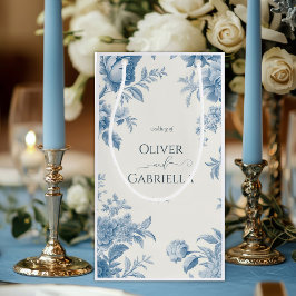 Elegant Frans toilet Blauwe Bloemen bruiloft Klein Cadeauzakje