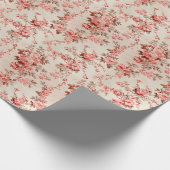 Elegant Frans toilet roze bloemen gegraveerd Cadeaupapier (Hoek)