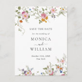 Elegant Frans Tuin Bruiloft Save the Date Briefkaart (Voorkant)