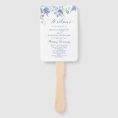 Elegant Frans Tuin Toile Huwelijksprogramma Handwaaier (Voorkant)