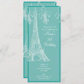 Elegant Frans verjaardagsfeestje Kaart (Voorkant / Achterkant)