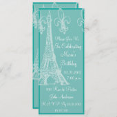 Elegant Frans verjaardagsfeestje Kaart (Voorkant / Achterkant)