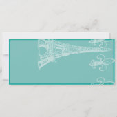 Elegant Frans verjaardagsfeestje partij Kaart (Achterkant)