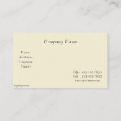 , elegant Frans Visitekaartje (Achterkant)