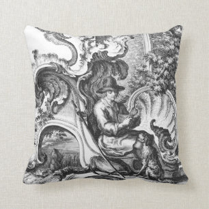 Elegant Frans Zwart-wittewit Kussen