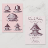 Elegant  Franse koekjes bakkerij Visitekaartje (Voorkant / Achterkant)