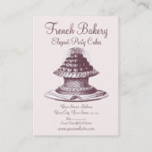 Elegant  Franse koekjes bakkerij Visitekaartje (Achterkant)