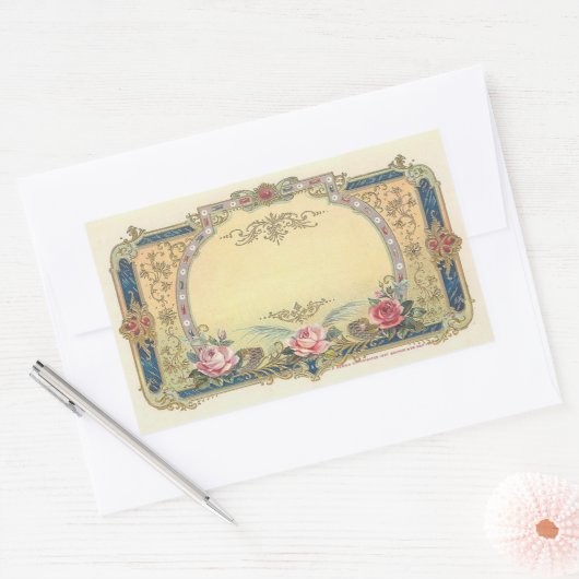 Elegant-Franse landkiezers Rechthoekige Sticker (Envelop)