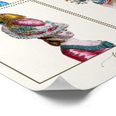 Elegant Franse Mode Tekening, vier stijlen Poster (Hoek)