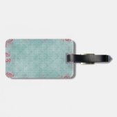 Elegant  Franse poodole meisjes silhouette Bagagelabel (Achterkant horizontaal)