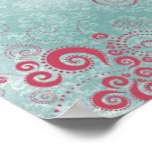 Elegant  Franse poodole meisjes silhouette Poster (Hoek)