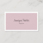 Elegant Freehand Script Clean Design Plain Trendy Visitekaartje (Voorkant)