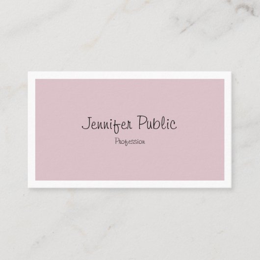Elegant Freehand Script Clean Design Plain Trendy Visitekaartje (Voorkant)