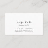 Elegant Freehand Script-minimalistisch design rend Visitekaartje (Achterkant)